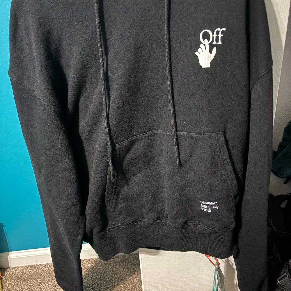 Off-White Black Graphic Hoodie